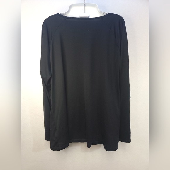 Sale Columbia Sportwear Company Black Long Sleeve V-neck Tee Women's Size 1X - Picture 5 of 9